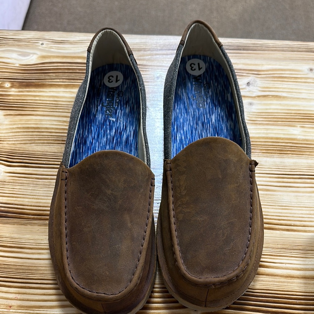 Wrangler Brown Casual Suede Loafers